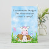 Cheval et papillons 1er anniversaire Invitation (Debout devant)