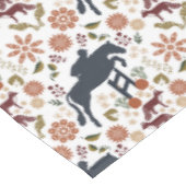 Cheval et Rider Nappe Art folklorique équestre (Angle)