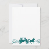 Cheval et transport Mariage Turquoise Invitations (Dos)