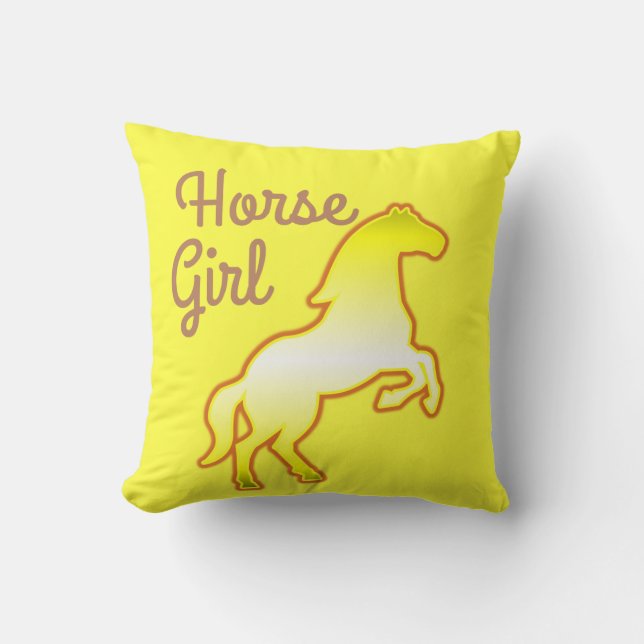 Cheval Fille Jeter Oreillers (Recto)