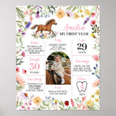 Cheval Fleur de Sauvage Affiche de Jalons Photos d (Devant)