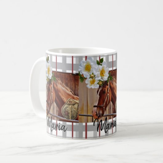 Cheval Floral Ftripe Mug (Devant gauche)
