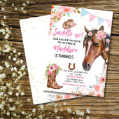 Cheval Fluvial Editable Invitation Anniversaire