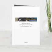 Cheval foncé roule sur la carte de voeux Cheval ne (Dos)