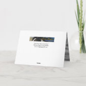 Cheval foncé roule sur la carte de voeux de l'eau (Dos)