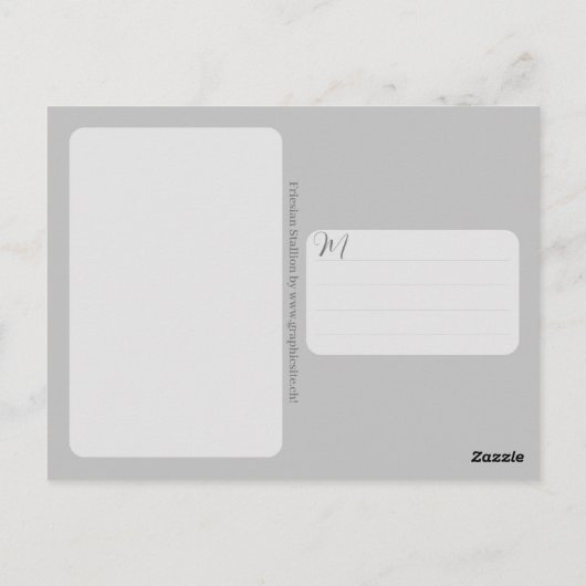 Cheval friésien - Carte postale (Dos)