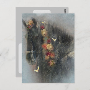 Cheval friésien - Carte postale