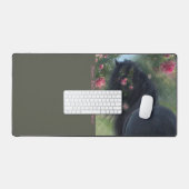 Cheval friésien de beauté noire - Mat de bureau (Clavier et souris)