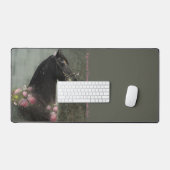 Cheval friésien de beauté noire - Mat de bureau (Clavier et souris)