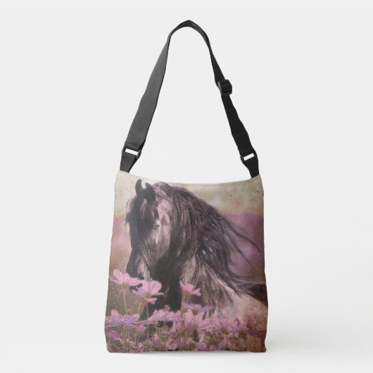 Cheval friésien de beauté noire - Sac fourre-tout (Devant)