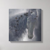 Cheval friésien - Toile Enveloppée (Recto)