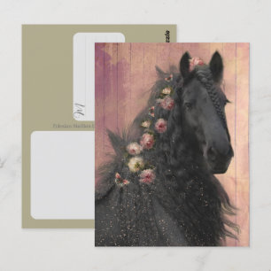 Cheval Frison - Carte postale