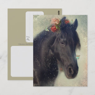 Cheval Frison - Carte postale