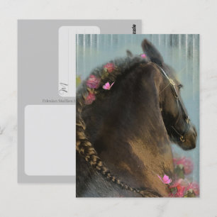 Cheval Frison - Carte postale