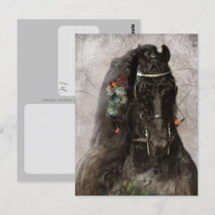 Cheval Frison - Carte postale