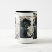 Cheval frison majestueux par la tasse de Bihrle (Centre)