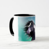 Cheval gitan de Vanner 11 onces. Tasse café (Devant gauche)