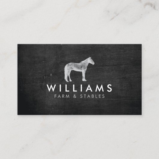 Cheval gris - Agriculture, Fermier Rustique Carte  (Devant)