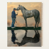 Cheval Gris Et Groom OTTB Planificateur Quotidien (Dos)