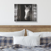 Cheval gris Mare B&W CHEVAUX Toile enveloppée (Insitu(Chambre))