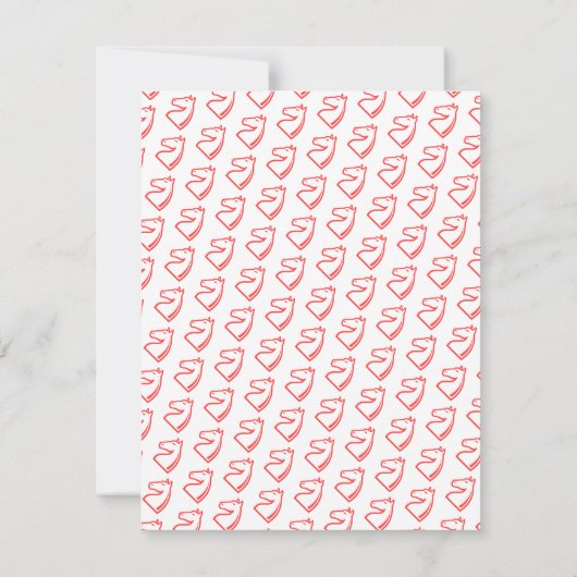 Cheval Invitations Anniversaire Coral Rouge (Dos)