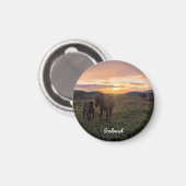 cheval islandais - aimant paysage (Recto/Verso)