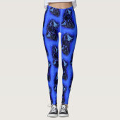 Cheval Leggings Courir Dans Bleu Starry Nuit (Devant)