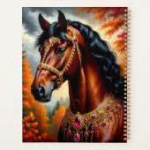 Cheval Majestic avec Harnais Ornate Or (Dos)