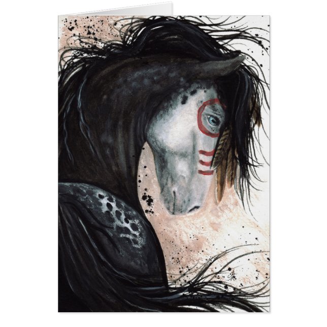 Cheval majestueux d'Appalossa par la carte de (Devant)