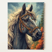 Cheval majestueux orné de bijoux dorés (Dos)
