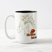 Cheval Maman Avec Mug De Café Casquette (Gauche)