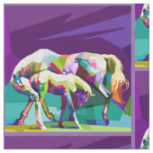Cheval Mare Et Colt Imprimé Tissu 4,5" (Fermer)