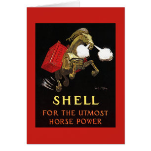 Cheval mécanique avec Shell Oil