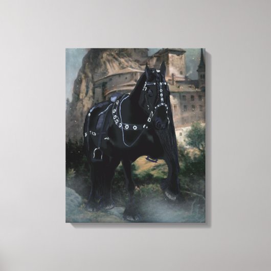 Cheval Médiéval - Toile Enveloppée (Recto)