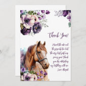 Cheval Merci Fleurs violettes (Devant / Derrière)