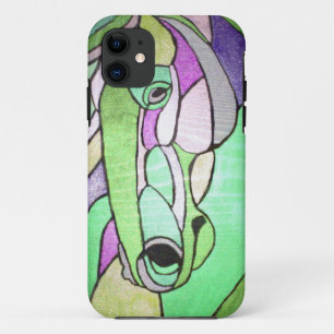 Cheval métallique en Coque iphone vert