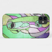 Cheval métallique en Coque iphone vert (Dos (Horizontal))