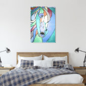 Cheval métallique en toile blues (Insitu(Chambre))