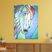 Cheval métallique en toile blues (Insitu(Salon))
