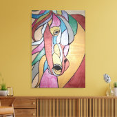Cheval métallique sur toile (Insitu(Salon))