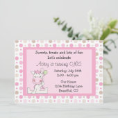 Cheval mignon 1er anniversaire Invitation pour fil (Debout devant)