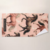 Cheval mignon rose sans joint (Serviette de bain)