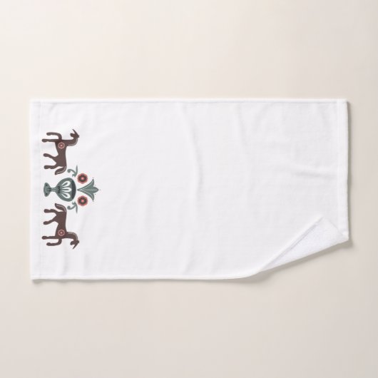 Cheval Motif scandinave (Serviette à main)