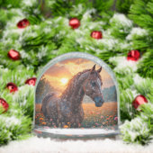 Cheval Mystique dans un Champ de Fleurs (Noël)