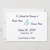 Cheval n Buggy Enregistrer la carte Mariage Date (Dos)