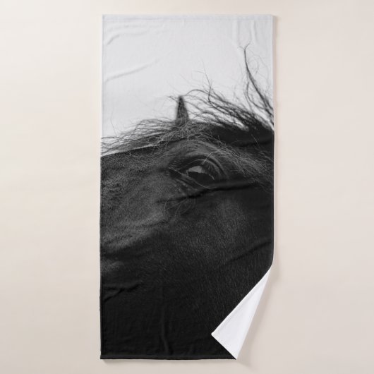 CHEVAL NOIR (Serviette de bain)