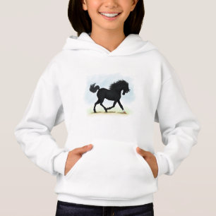 Cheval noir avec étoile et soc (Beauté noire)