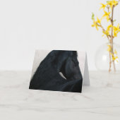 Cheval noir - carte de note frisonne (Fleur jaune)