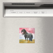 Cheval noir dans Field Magnet (In Situ (Lave-vaisselle))