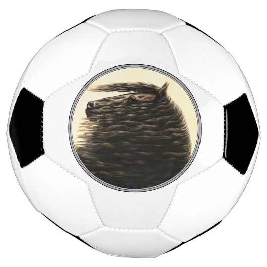 Cheval noir Friésien (Tourné)